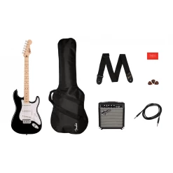 Squier Sonic Series Stratocaster Starter Pack In Black