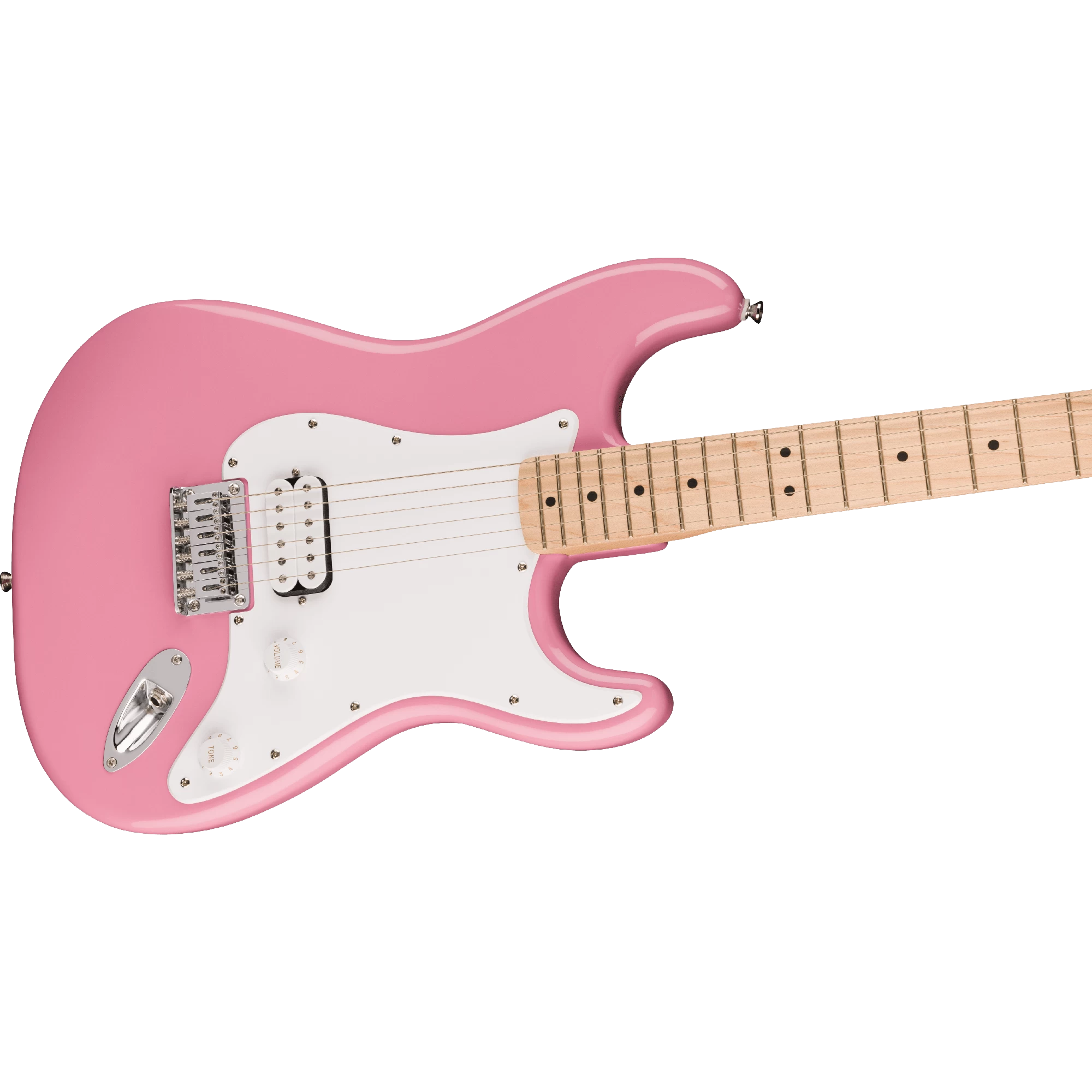 Squier Squier Sonic™ Stratocaster HT H, Maple Fingerboard, White Pickguard, Flash Pink 6 Squier Squier Sonic™ Stratocaster HT H, Maple Fingerboard, White Pickguard, Flash Pink - Image 4