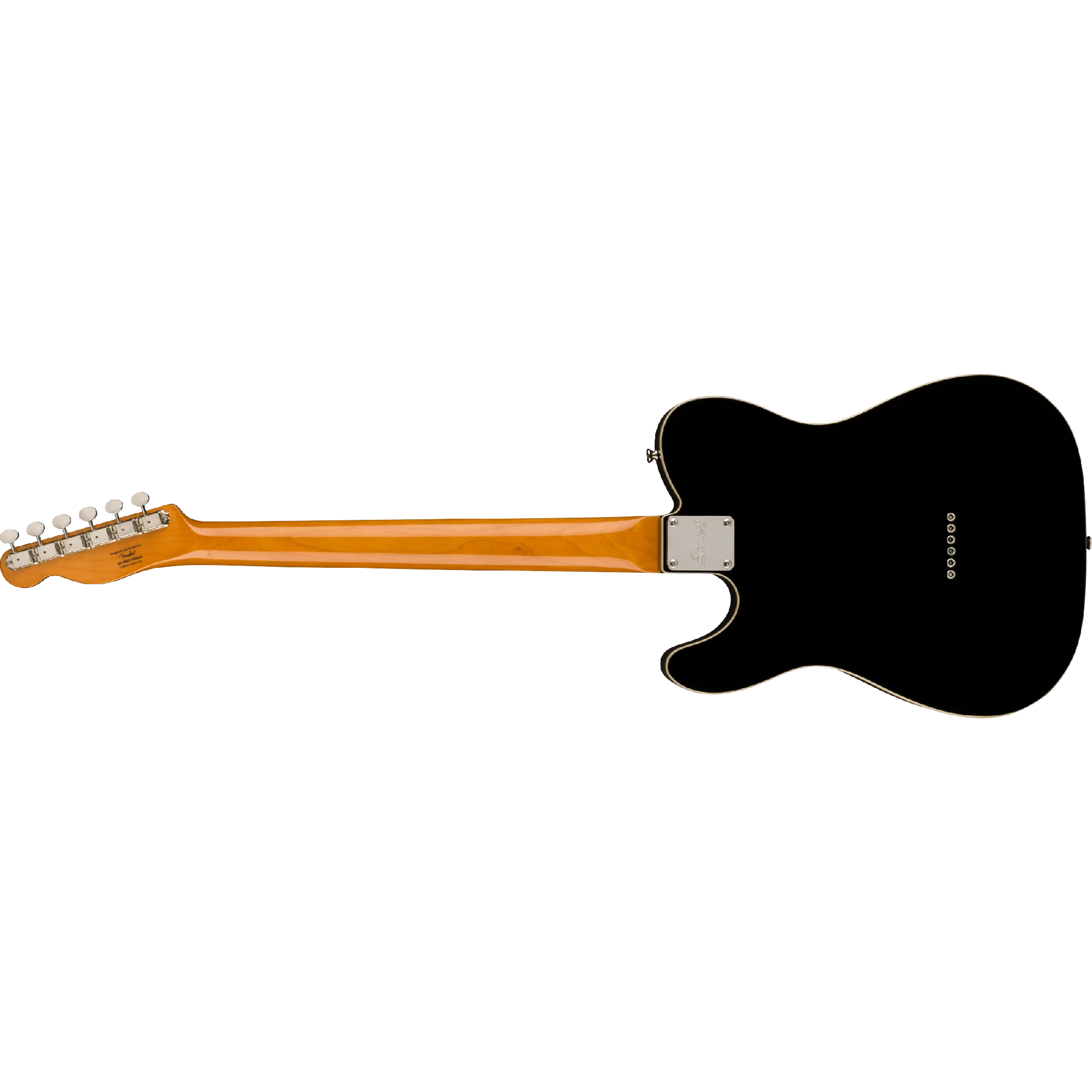 Squier Classic Vibe Baritone Custom Telecaster, Laurel Fingerboard, Parchment Pickguard, Black 4 Squier Classic Vibe Baritone Custom Telecaster, Laurel Fingerboard, Parchment Pickguard, Black - Image 2