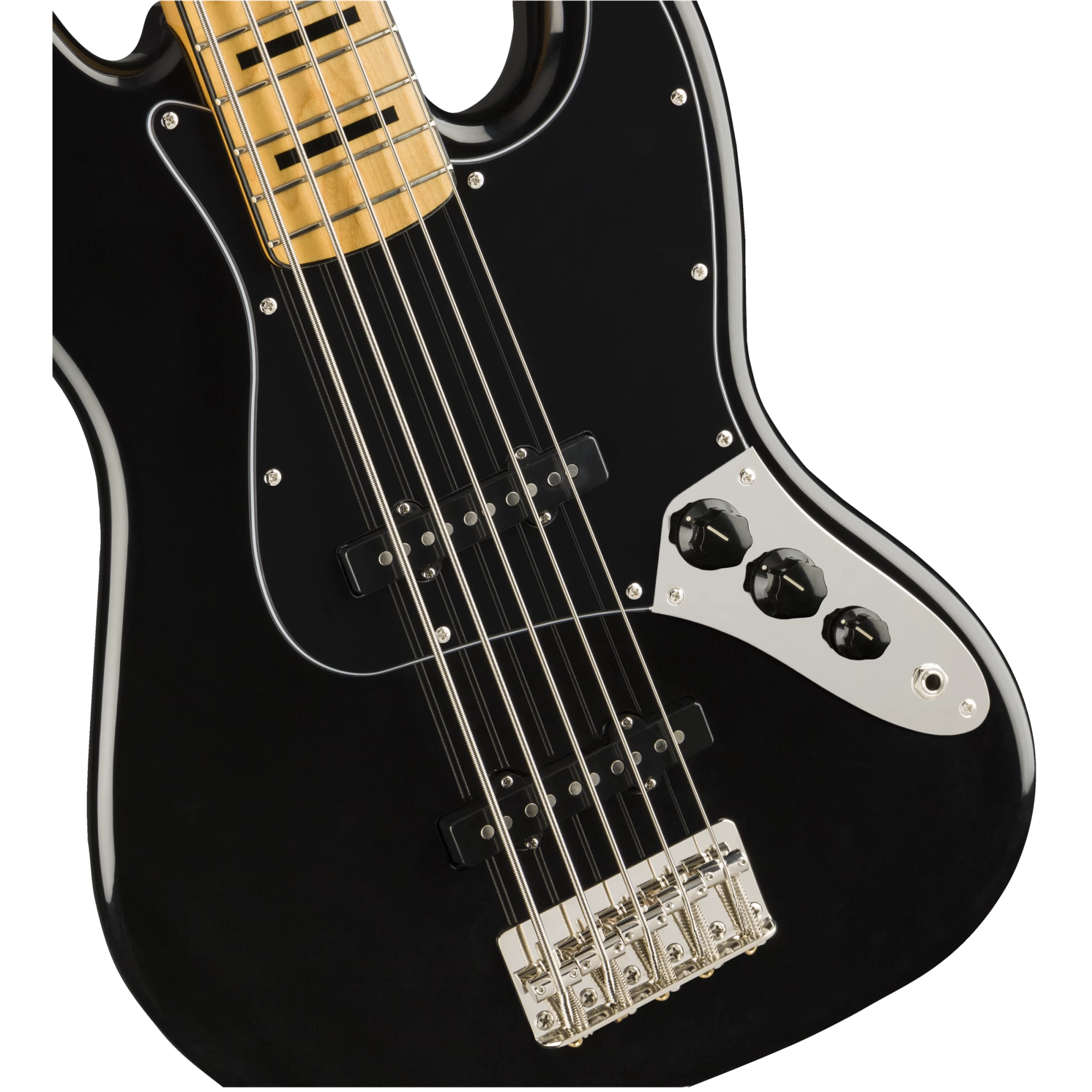 Squier Classic Vibe '70s Jazz Bass V, Maple Fingerboard, Black 5 Squier Classic Vibe '70s Jazz Bass V, Maple Fingerboard, Black - Image 3