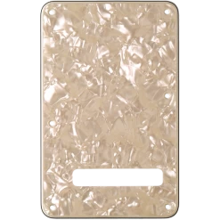Fender (Parts) - Backplate, Stratocaster, White Moto, 4-Ply