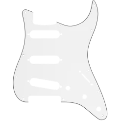 Fender (Parts) - Pickguard, Stratocaster S/S/S, 11-Hole Mount, Parchment P/B/P, 3-Ply