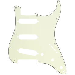 Fender (Parts) - Pickguard, Stratocaster S/S/S, 11-Hole Mount, Mint Green MG/B/MG 3-Ply