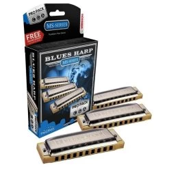 Hohner 532bx Blues Harp Pro Triple Pack Harmonica Harp Keys A, C & G