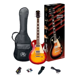SX Les Paul Style Left Handed Electric Guitar Kit In Cherry Sunburst