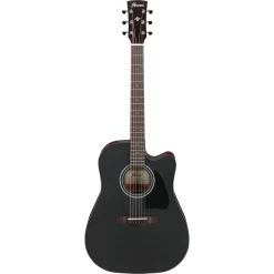 Ibanez AW247CEWKH Electro Acoustic Guitar Weathered Black Open Pore Top, Open Pore Natural Back And Sides