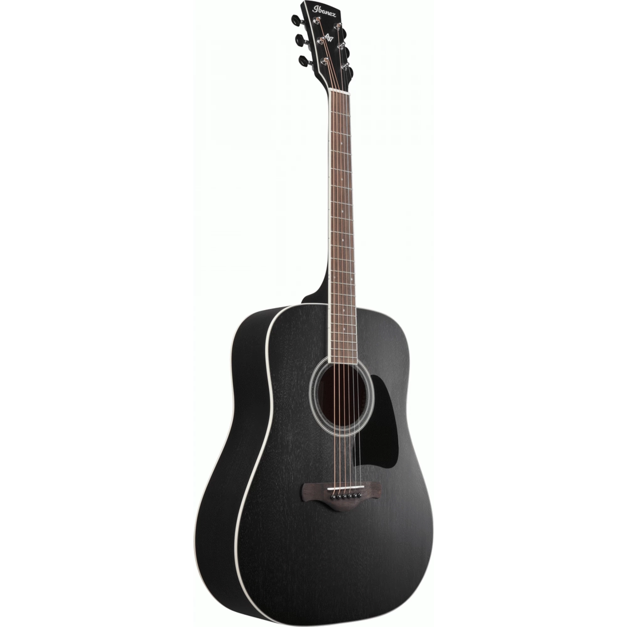 Ibanez AW84 Weathered Black Open Pore Artwood Acoustic Guitar 5 Ibanez AW84 Weathered Black Open Pore Artwood Acoustic Guitar - Image 3