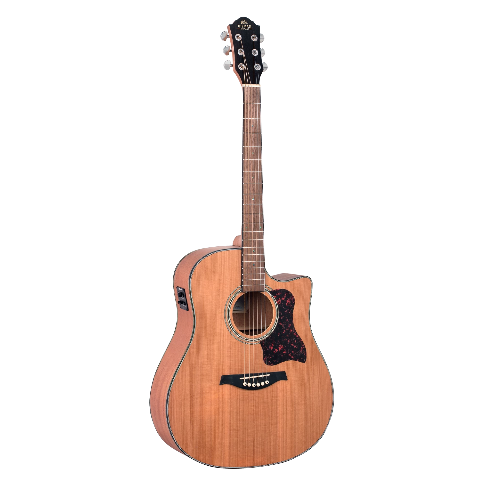 Gilman - GD12CE 60 Series Dreadnought Electric/Acoustic Guitar With Venetian Cutaway Natural 3 Gilman - GD12CE 60 Series Dreadnought Electric/Acoustic Guitar With Venetian Cutaway Natural