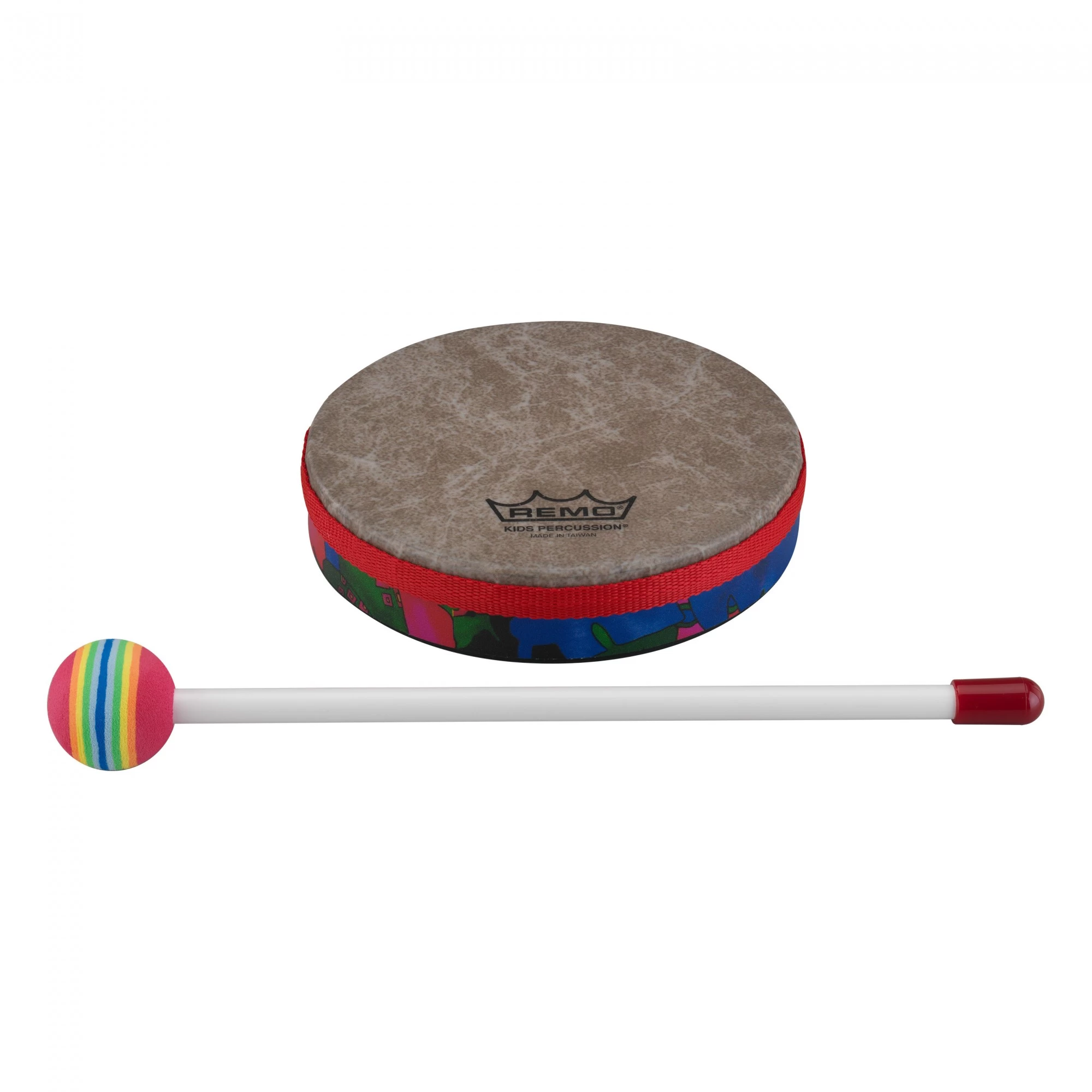 Remo 6" X 1" Kids Frame Drum In Rain Forest Finish 3 Remo 6" X 1" Kids Frame Drum In Rain Forest Finish