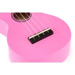 Mahalo MR1PK - Soprano Ukulele - Pink -musical instrument MR1pk bridge.jpg