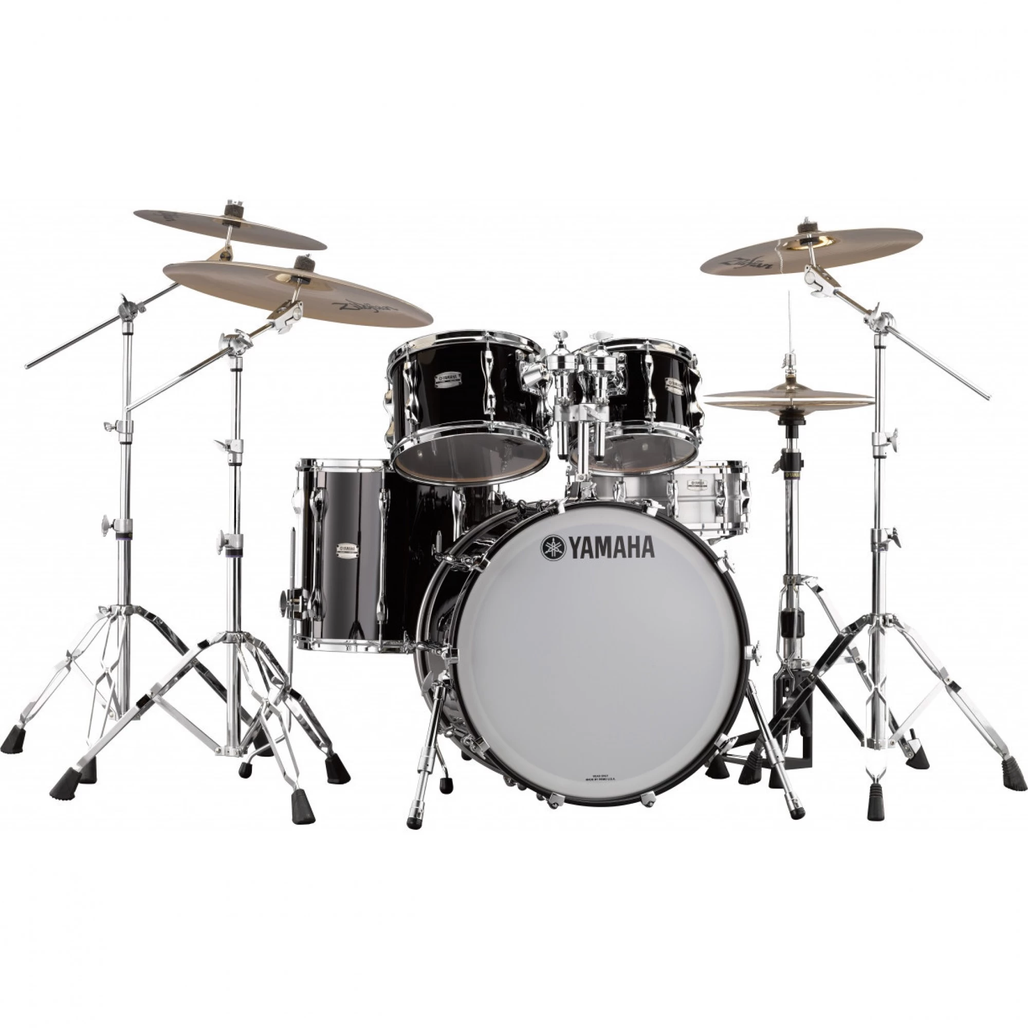 Yamaha Recording Custom Euro Drum Kit In Solid Black 3 Yamaha Recording Custom Euro Drum Kit In Solid Black
