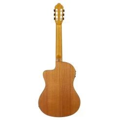 Valencia VC304CE - Full Size Classical Guitar - Cutaway, Electric Acoustic - Satin Natural -musical instrument VC304CE Back.jpg