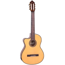 Valencia - VC564CEL 560 Series. 4/4 Size Electric/acoustic Classical Guitar With Venetian Cutaway - Left-hand Natural.