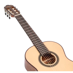 Valencia VC703 3/4 Size Solid Top Classical Guitar. -musical instrument VC703 neck.png