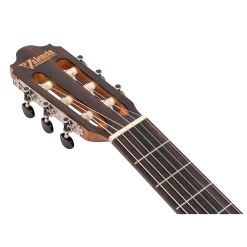 Valencia VC704CE 4/4 Size Solid Top Electric/acoustic Classical Guitar With Venetian Cutaway. -musical instrument VC704CE headstock.png