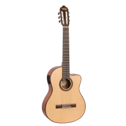 Valencia VC704CE 4/4 Size Solid Top Electric/acoustic Classical Guitar With Venetian Cutaway.