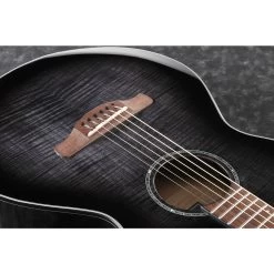 Ibanez AEWC400 TKS Acoustic Guitar In Transparent Black Sunburst -musical instrument aewc400 tks 5b 03 inset c