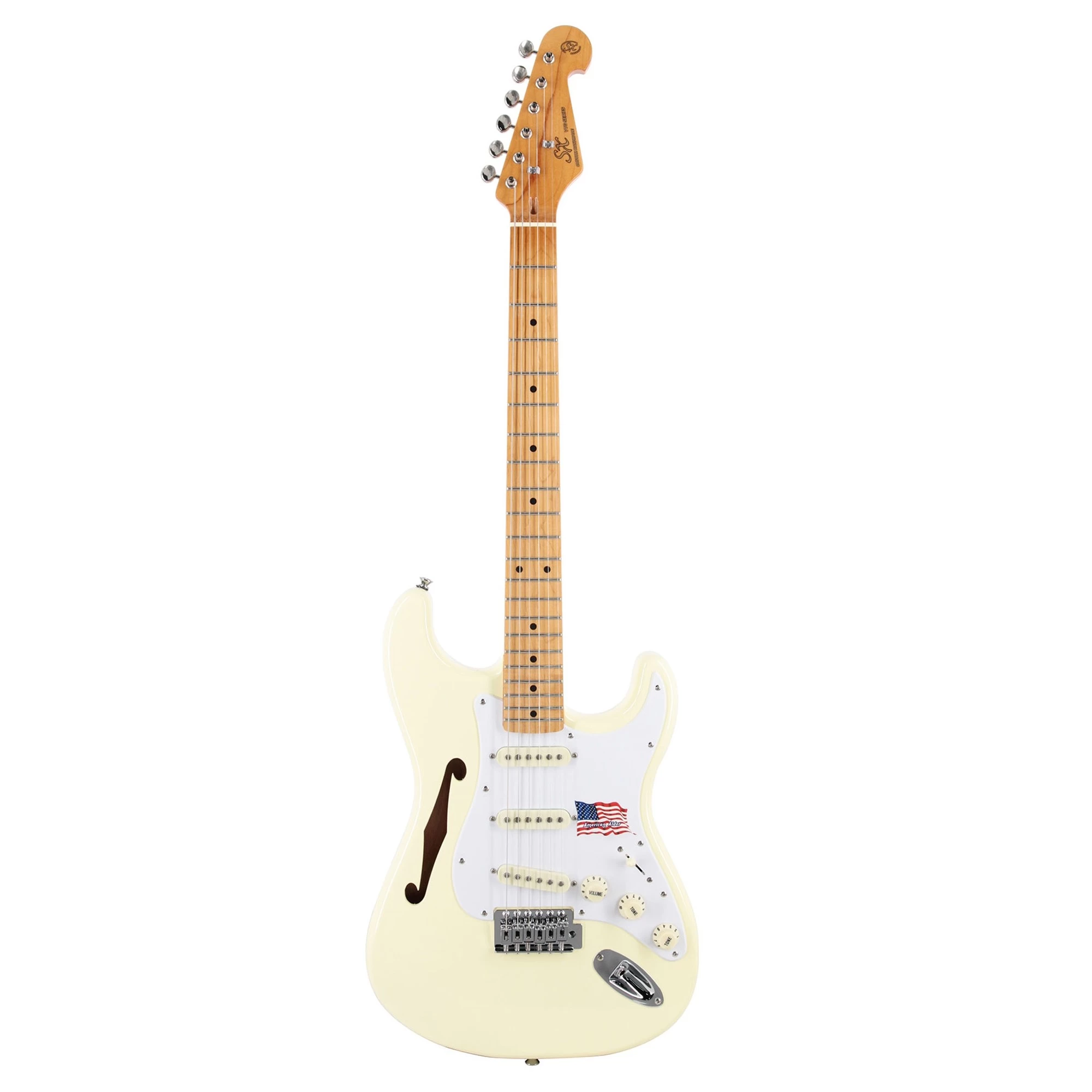 SX ALD2H Alder Series Semi-Hollow Electric Guitar In Vintage White 3 SX ALD2H Alder Series Semi-Hollow Electric Guitar In Vintage White