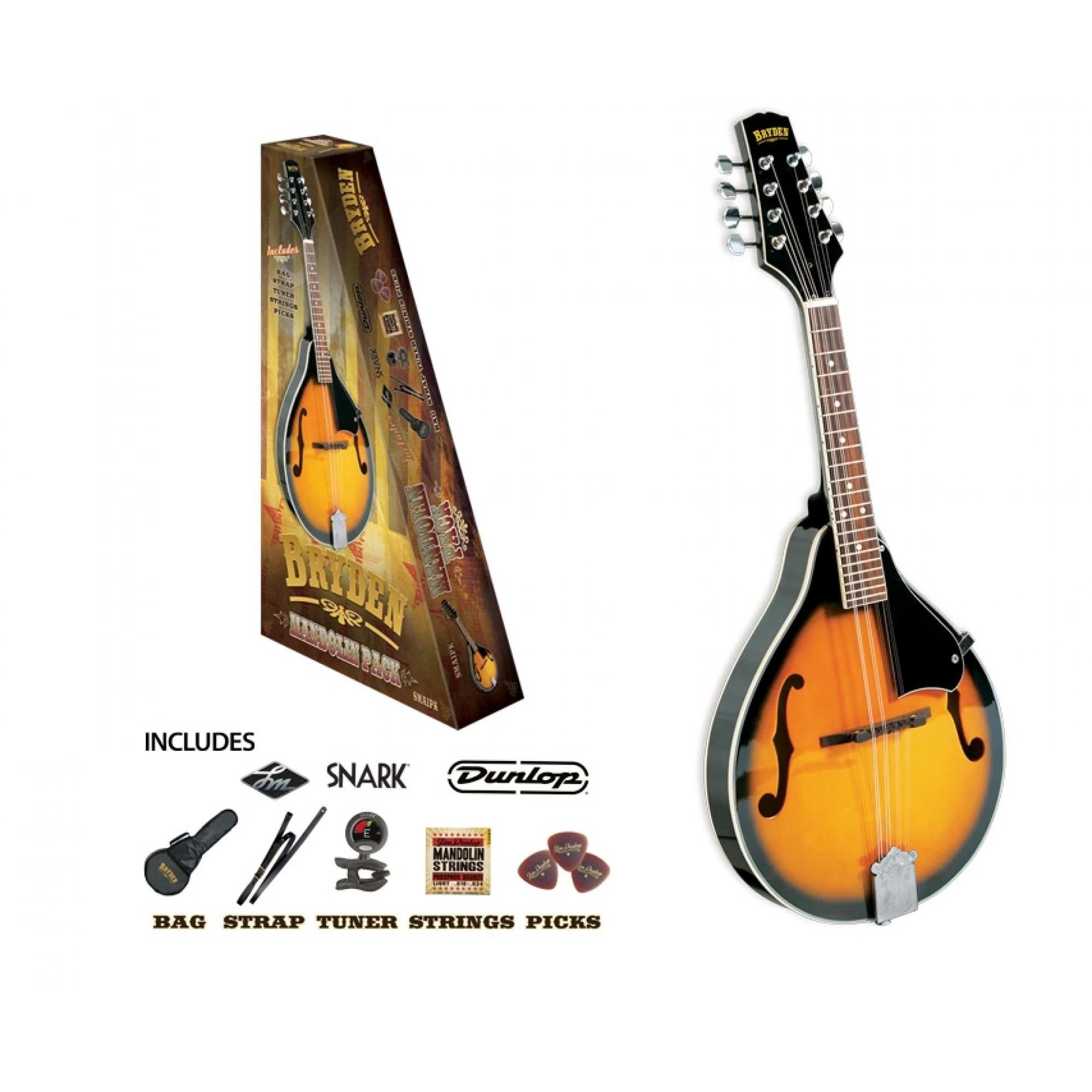 Bryden Teardrop Mandolin Pack In Tabacco Sunburst 3 Bryden Teardrop Mandolin Pack In Tabacco Sunburst
