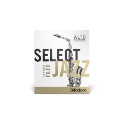 Rico Select Jazz Filed Alto Saxophone Reeds Size 3 Hard - Pack Of 10 -musical instrument dw rsf10asx2s detail1 transparent 1