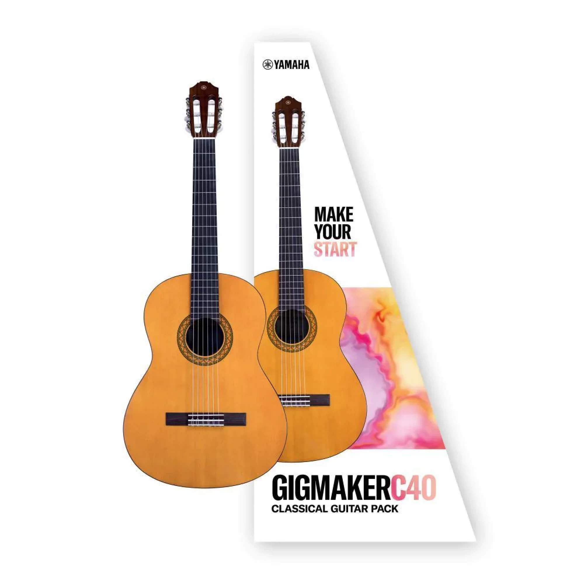 Yamaha Gigmaker C40 Classical Guitar Pack INCLUDES CLIP ON TUNER AND GIG BAG 3 Yamaha Gigmaker C40 Classical Guitar Pack INCLUDES CLIP ON TUNER AND GIG BAG