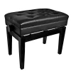 AMS Piano Stool Height Adjustable Ebony W/ Storage -musical instrument image 2