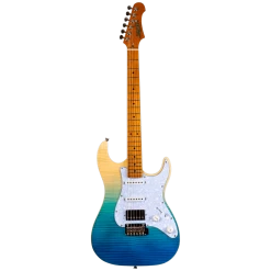 Jet JS-450 HSS Electric Guitar With Maple Fretboard – Transparent Blue