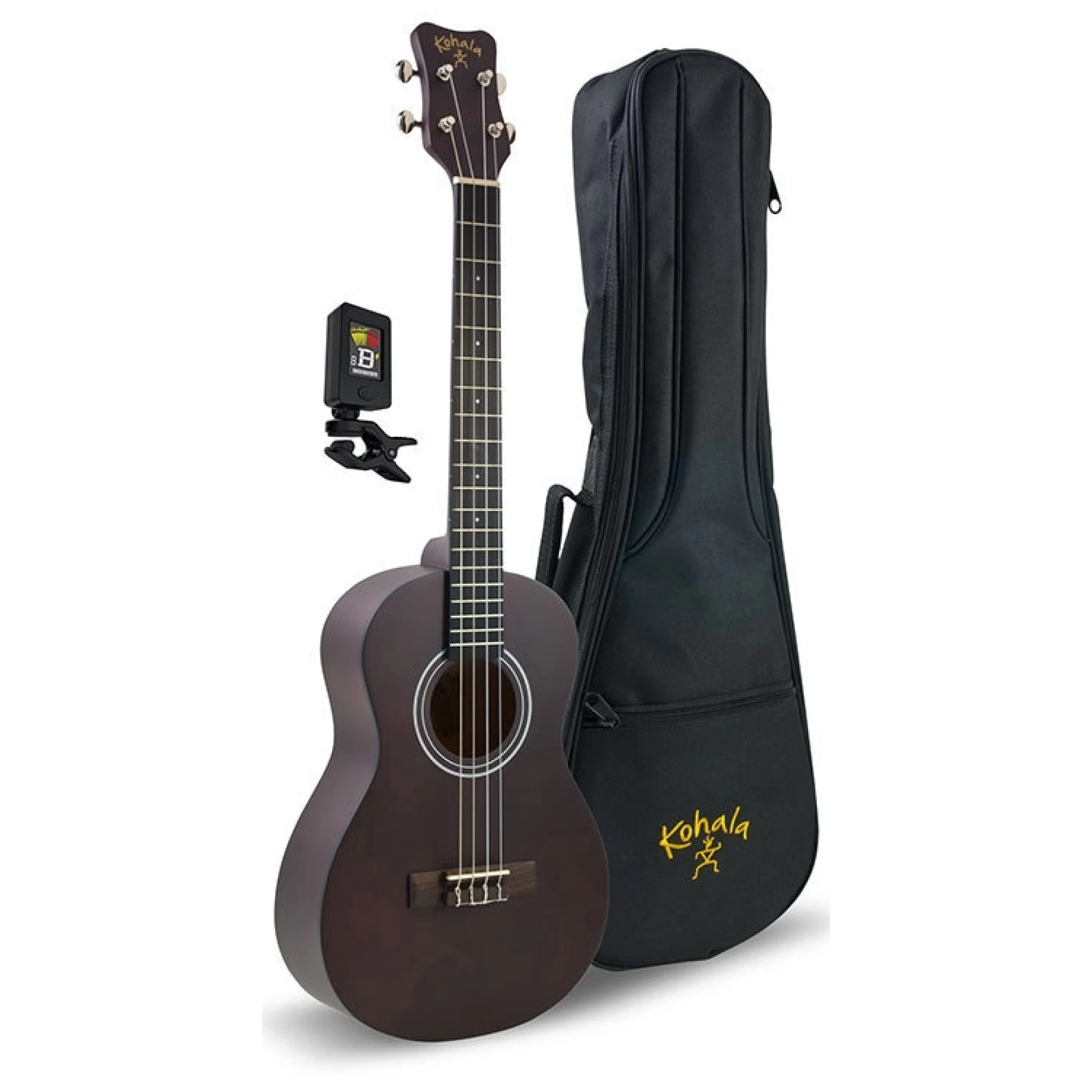 Kohala Baritone Player's Pack With Ukulele, Bag And Tuner In Natural Satin Finish 3 Kohala Baritone Player's Pack With Ukulele, Bag And Tuner In Natural Satin Finish