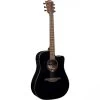 Lag Tramontane 118 T118DCE Acoustic Guitar Dreadnought Black Solid Engelmann Top W/ Pickup