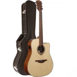 Lag Tramontane 70 T70DCE Acoustic Guitar Dreadnought Solid Spruce Top W/ Pickup + Case -musical instrument lagt70