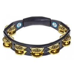 LP174 Cyclops Hand Tambourine Dimpled Brass In Black