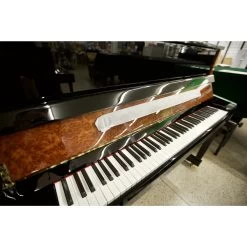 Beale UP121Z Upright Piano In Ebony Camphor Burl -musical instrument mg 4753