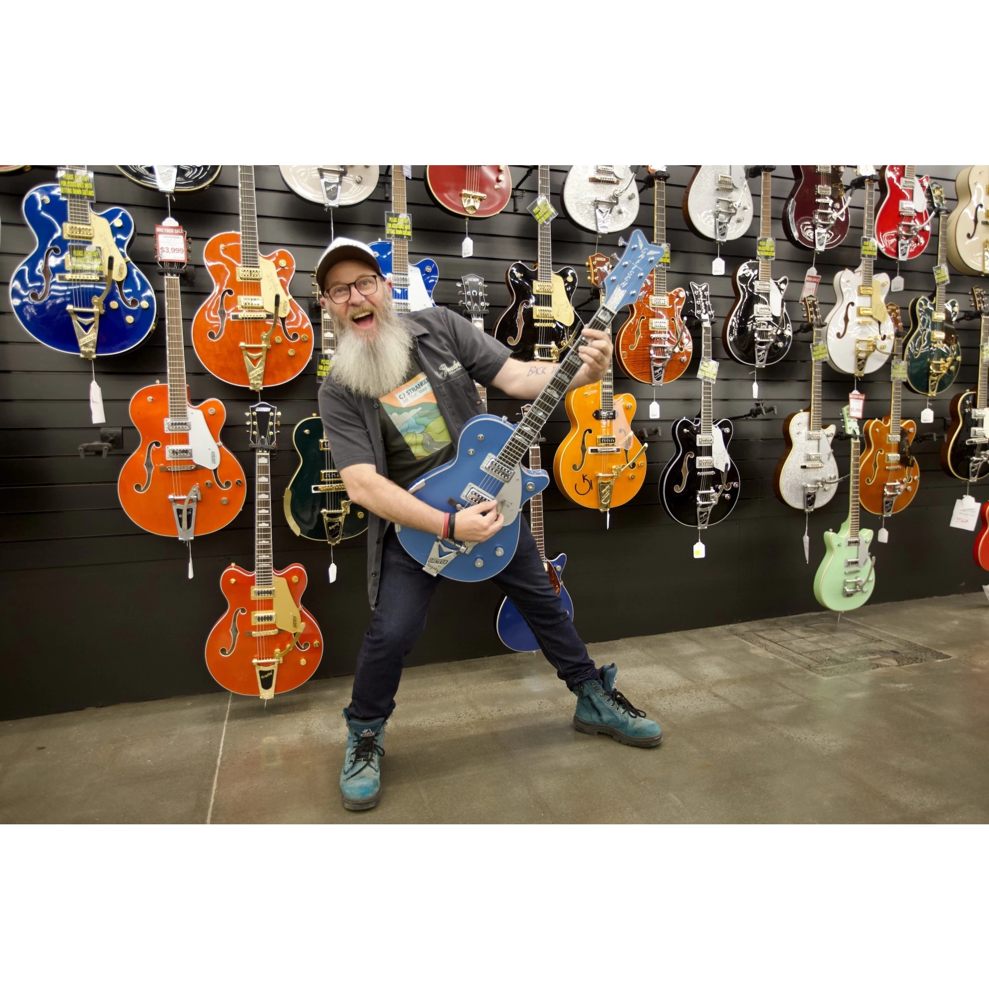 Gretsch Custom Shop Masterbuilt G6134CS-59 Penguin In Lake Placid Blue Closet Classic Relic 10 Gretsch Custom Shop Masterbuilt G6134CS-59 Penguin In Lake Placid Blue Closet Classic Relic - Image 8