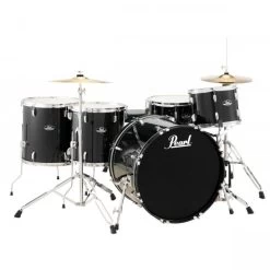 Pearl Roadshow 5pc 22" Rock Drum Kit Package In Jet Black