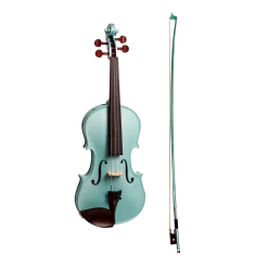 Stentor Harlequin Series 1/2 Half Size Violin In Metallic Light Blue