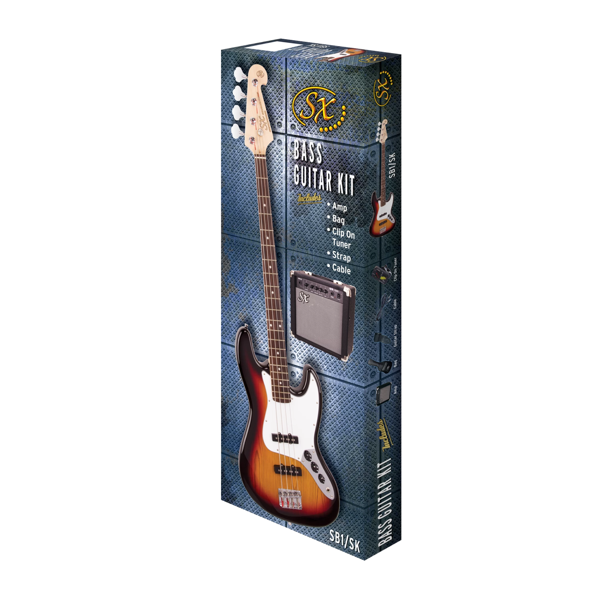 SX SB1 Electric Bass Guitar Kit In 3 Tone Sunburst 5 SX SB1 Electric Bass Guitar Kit In 3 Tone Sunburst - Image 3