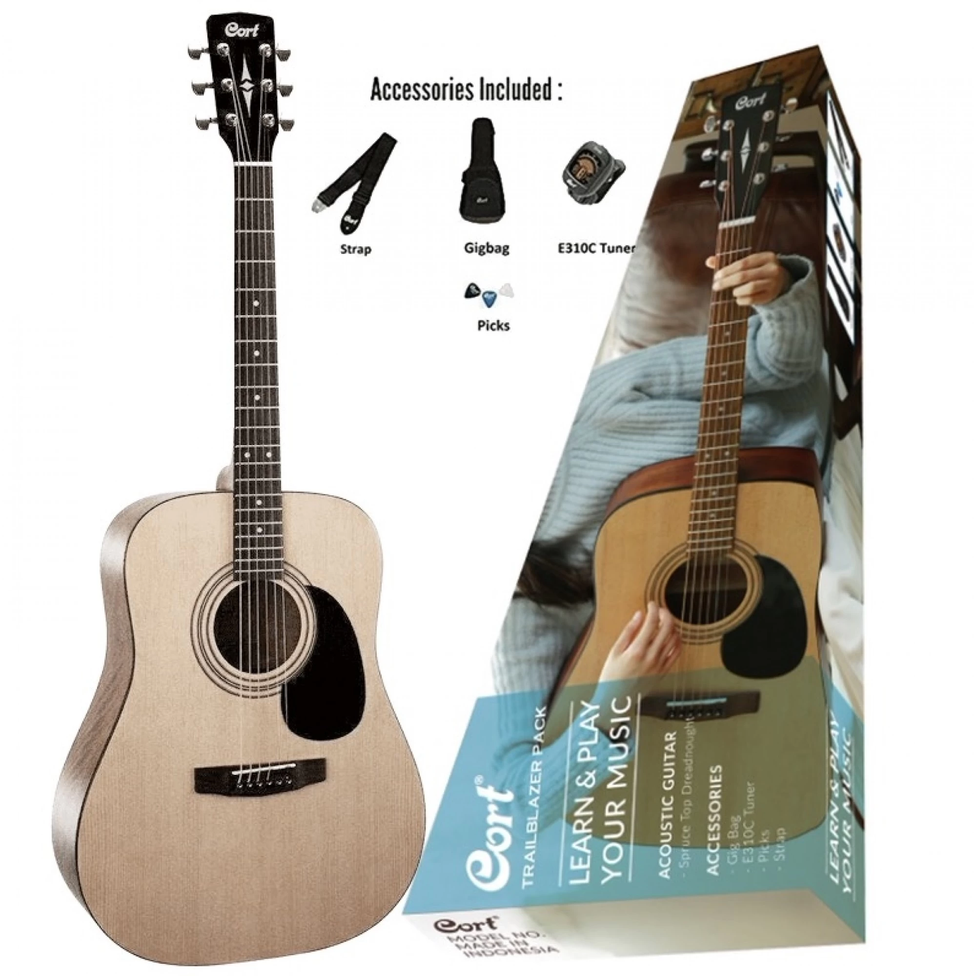 Cort CAP810 Trailblazer Guitar Pack + Digital Tuner 3 Cort CAP810 Trailblazer Guitar Pack + Digital Tuner