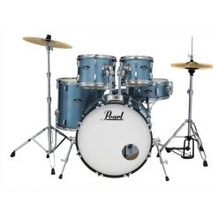 Pearl Roadshow 20" Fusion Drum Kit Package In Aqua Blue Glitter