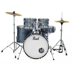 Pearl Roadshow 22" Fusion Plus Drum Kit Package In Charcoal Metallic