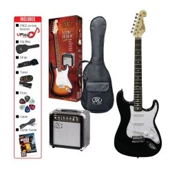 SX 3/4 Size Electric Guitar Kit In Black