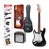 SX Left Handed 4/4 Size Electric Guitar Kit In Black -musical instrument se1sklhb 1