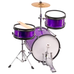 DXP 3pce Junior Drum Kit 3 In Metallic Purple -musical instrument txj3pl back