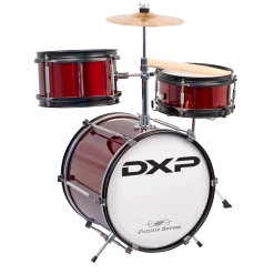 DXP 3pce Junior Drum Kit 3 In Wine Red