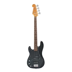 SX P&J Bass Left Handed In Black Includes Gig Bag