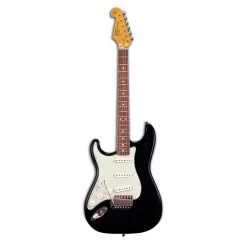 SX VES34LHB 3/4 Size Left Handed Electric Guitar In Black