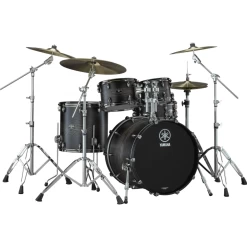 Yamaha Live Custom Hybrid Oak Euro Drum Kit In Charcoal Sunburst