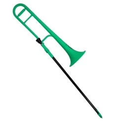 ZO Plastic Trombone In Screaming Green